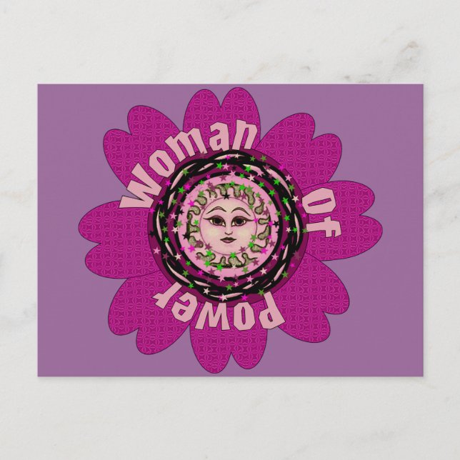 Carte Postale Fleur de Femme de Pouvoir (Devant)