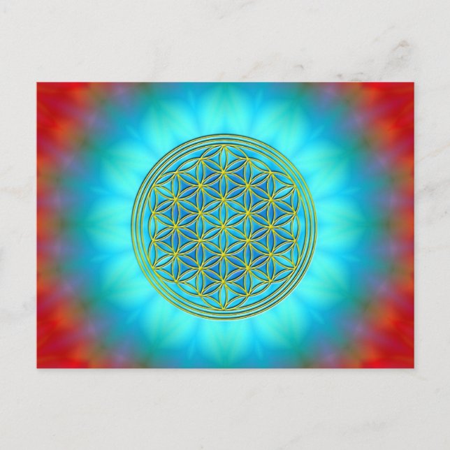 Carte Postale Fleur de la vie Motif 11 (Devant)