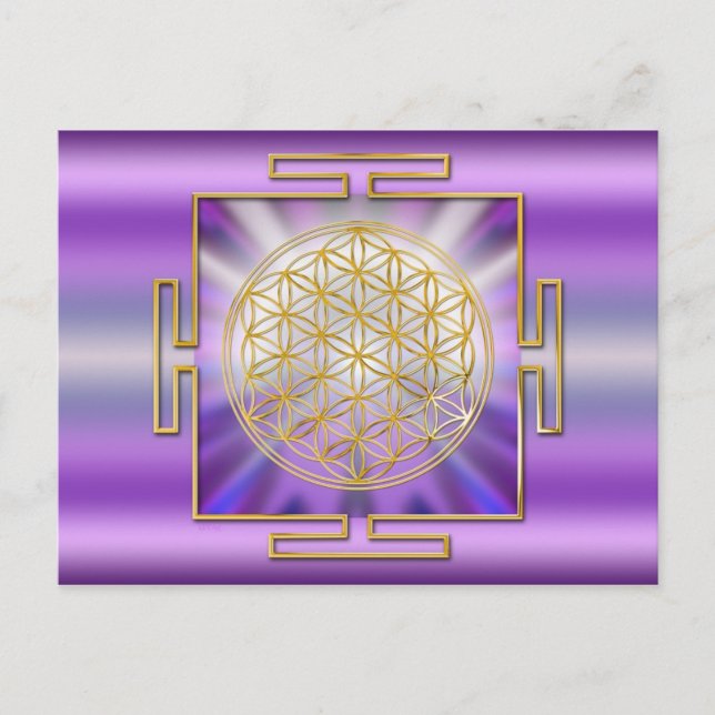 Carte Postale Fleur De La Vie Yantra (Devant)