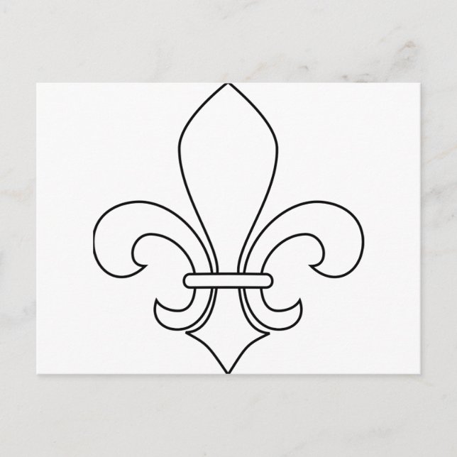 Carte Postale Fleur de lis (Devant)