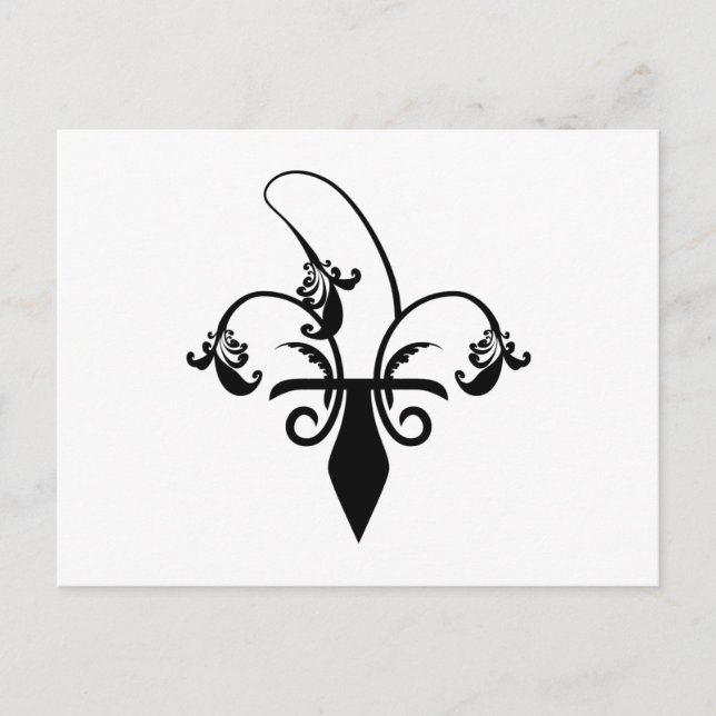 Carte Postale fleur de lis (Devant)