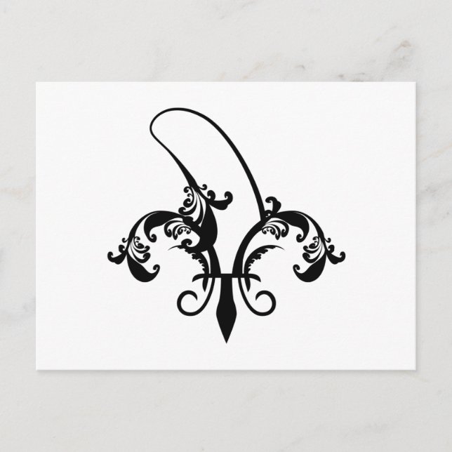 Carte Postale fleur de lis (Devant)