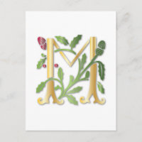 Fleur de lis M Monogramme