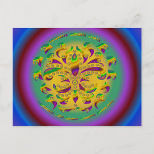 Carte Postale Fleur de lis Mardi-Gras 2011 V-2
