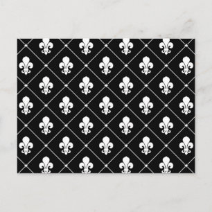 Carte Postale Fleur De Lis Motif
