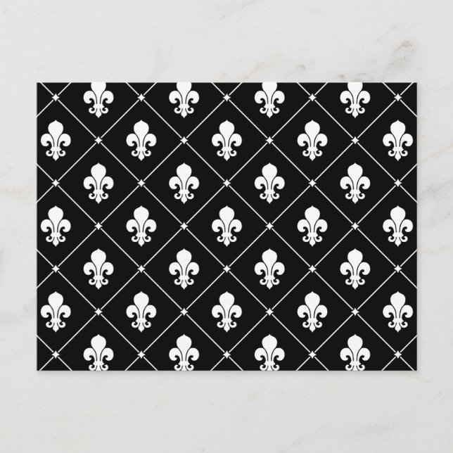 Carte Postale Fleur De Lis Motif (Devant)