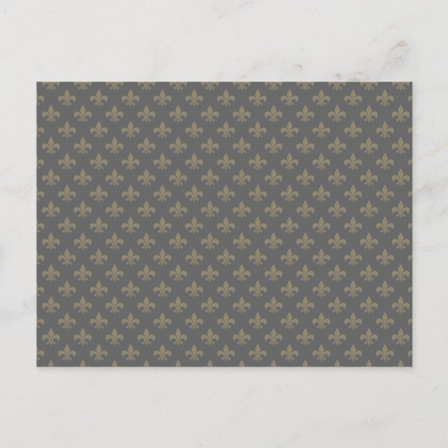 Carte Postale Fleur de lis Motif + votre image ou texte (Devant)