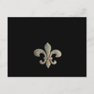 Carte Postale Fleur de lis NOLA Bride Bling