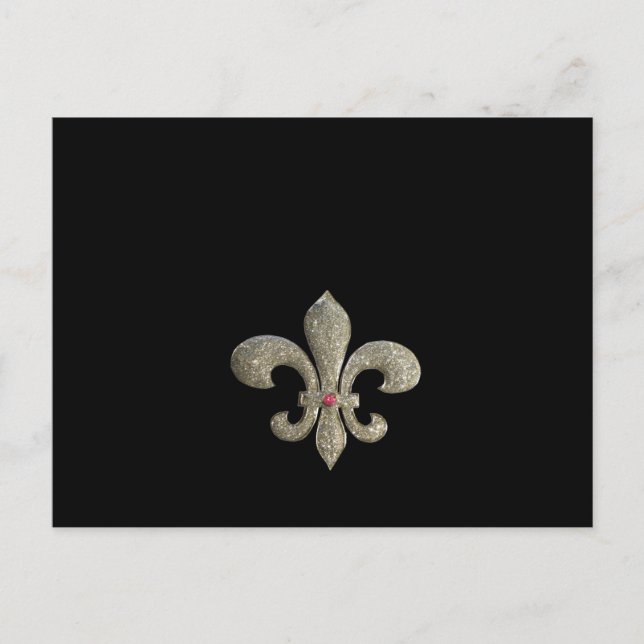 Carte Postale Fleur de lis NOLA Bride Bling (Devant)