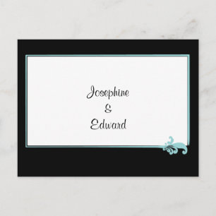 Carte Postale Fleur de lis Turquoise
