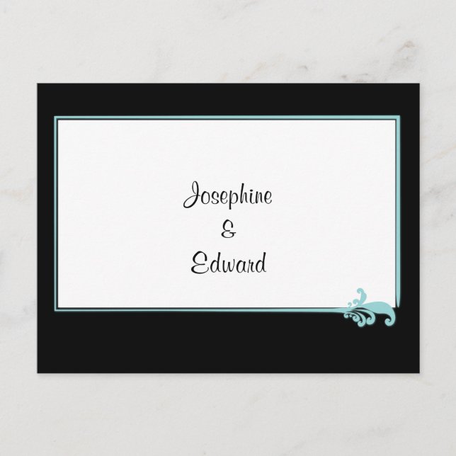 Carte Postale Fleur de lis Turquoise (Devant)