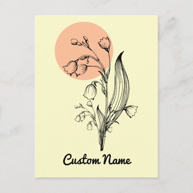 Carte Postale Fleur de mai Muguet Fleur du mois de naissance Min (Devant)