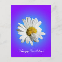 Fleur de marguerite blanche dégradé floral bleu vi