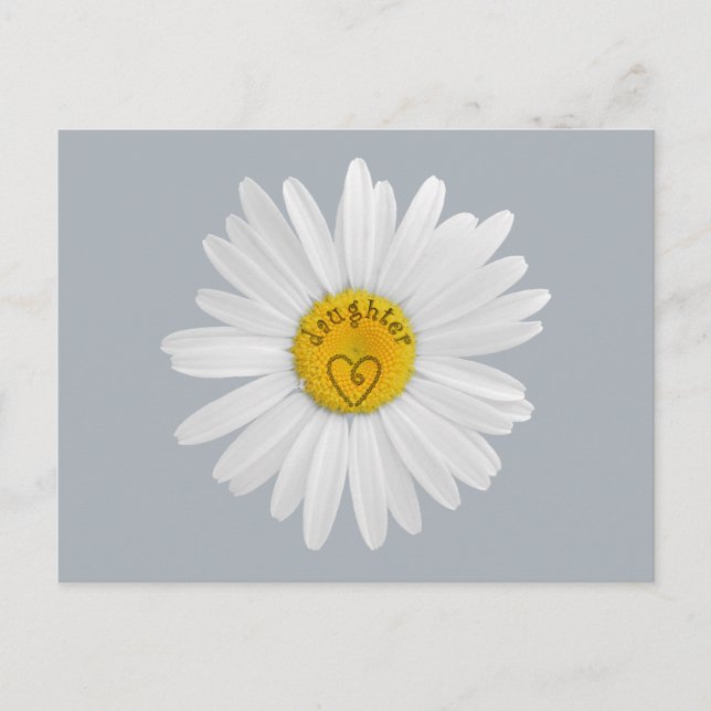 Carte Postale Fleur de marguerite pour fille Personnaliser d'art (Devant)