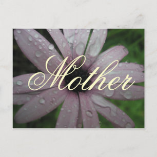 Carte Postale Fleur de mère simple élégante