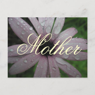 Carte Postale Fleur de mère simple élégante