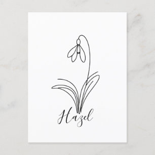 Carte Postale Fleur de naissance personnalisée en janvier