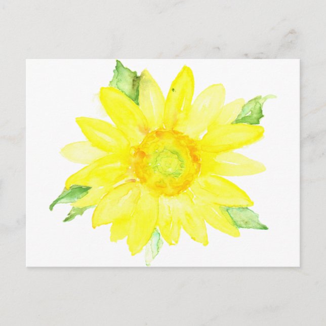 Carte Postale Fleur de soleil d'été jaune brillant (Devant)