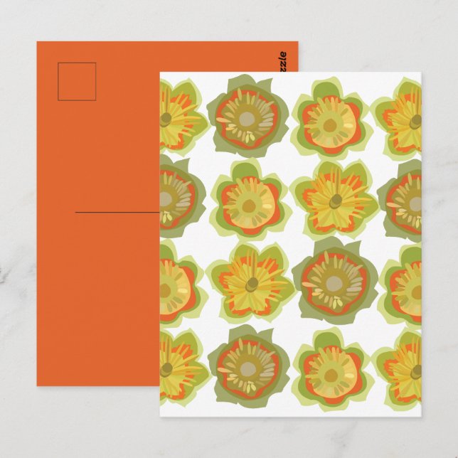 Carte Postale Fleur de Tulipier Florale (Devant / Derrière)