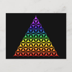 Carte Postale Fleur de vie / Blume des Lebens - chakra pyramidal