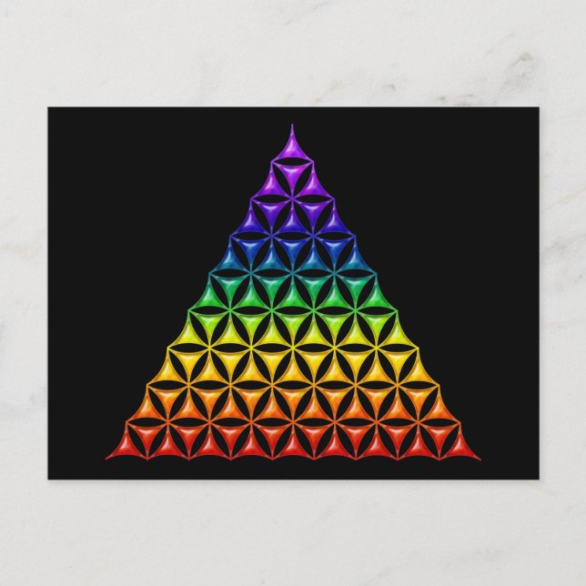 Carte Postale Fleur de vie / Blume des Lebens - chakra pyramidal (Devant)