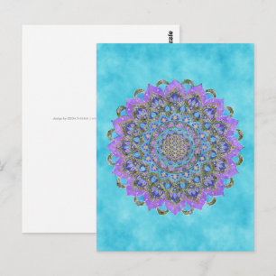 Carte Postale Fleur de Vie - Mandala de style indien 2