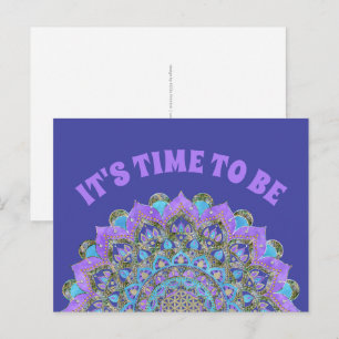 Carte Postale Fleur de Vie - Mandala de style indien 2