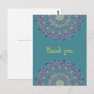 Carte Postale Fleur De Vie - Mandala India Style 1