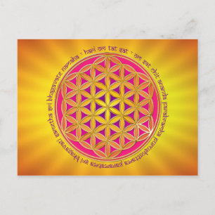 Carte Postale Fleur De Vie / Mantra Moola