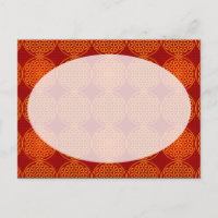 Fleur de Vie - motif de timbre - rouge orange