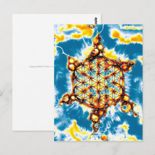 Carte Postale Fleur de Vie - Voies Colorées 5