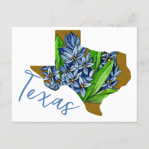 Carte Postale Fleur d'état du Texas