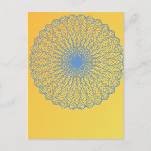 Carte Postale fleur en jaune 482 art abstrait (Devant)