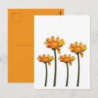 Fleur Florale Orange Rouge Fantaisiste
