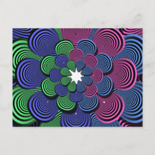 Carte Postale Fleur fractale