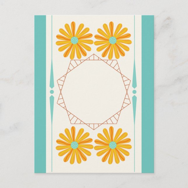 Carte postale Fleur Jaune (Devant)