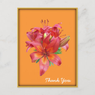 Carte postale Fleur Jour Orange