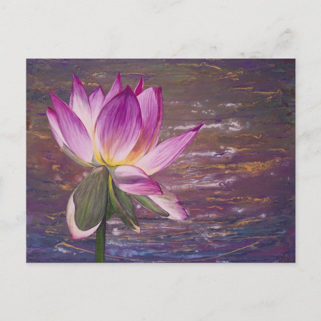 Carte Postale Fleur Lotus (Devant)
