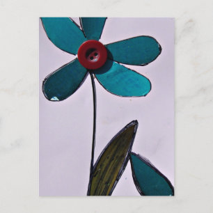 Carte Postale Fleur multimédia mixte