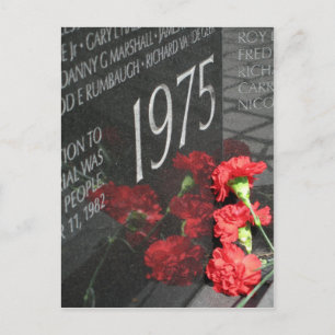 Carte Postale Fleur murale du Mémorial des vétérans du Vietnam