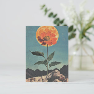 Carte Postale Fleur orange Lune - Charme Boho Vintage (2)