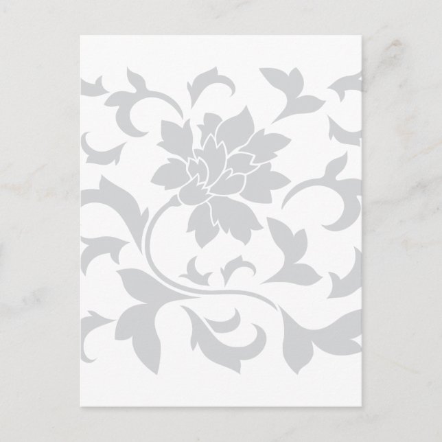 Carte Postale Fleur orientale - Argent (Devant)
