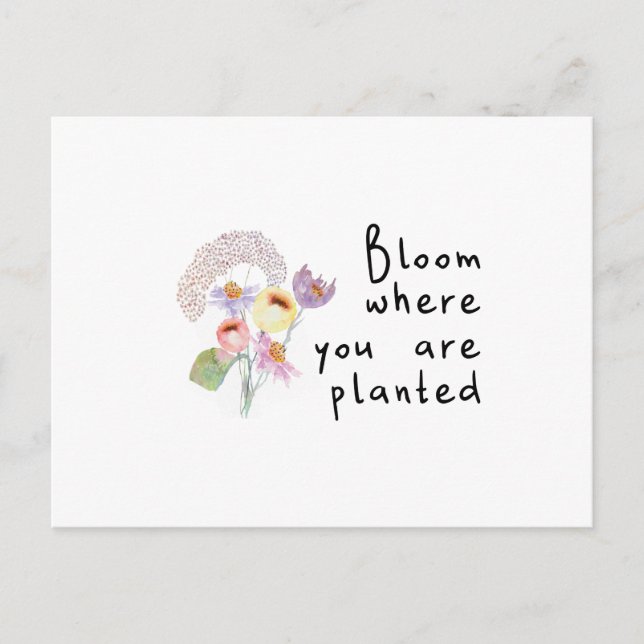 Carte Postale Fleur où vous êtes planté (Devant)