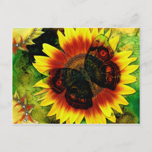 Carte Postale Fleur papillon