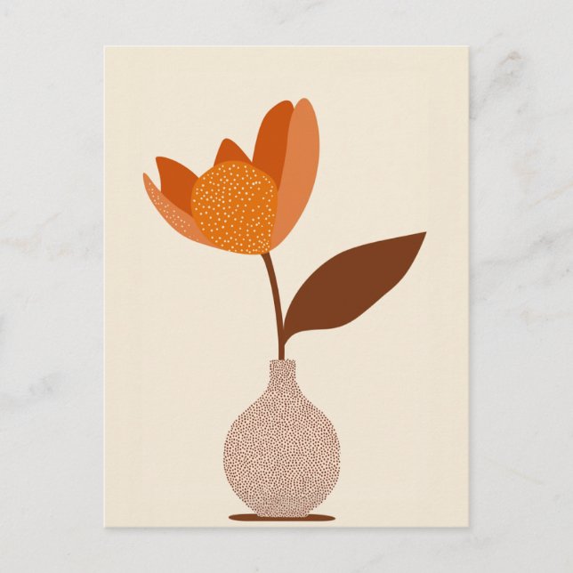 Carte Postale Fleur point de point #009 (Devant)