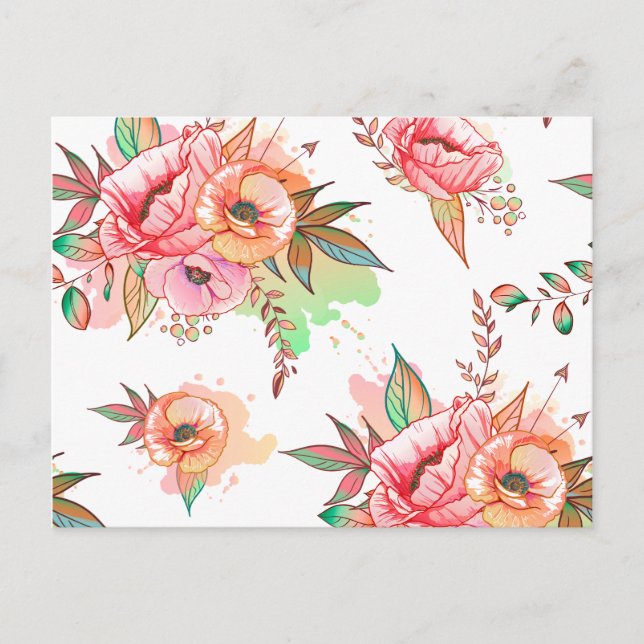 Carte Postale fleur printanière (Devant)