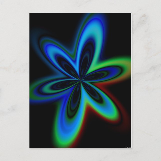 Carte Postale Fleur psychédélique (Devant)