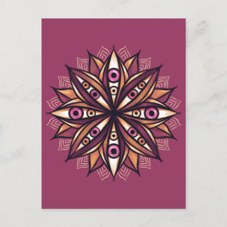 Carte Postale Fleur psychédélique aux yeux Déplaisants trippants