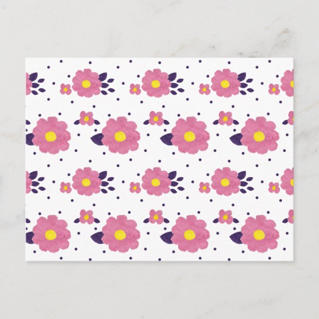 Carte Postale Fleur Rose (Devant)