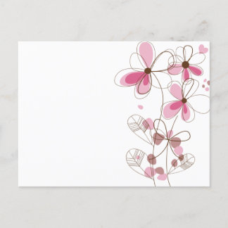 Carte Postale Fleur rose